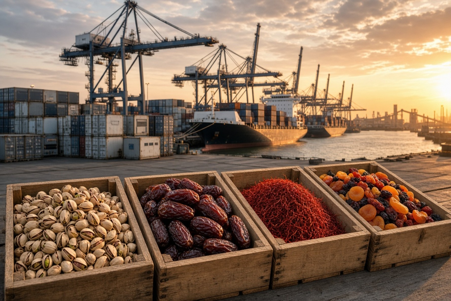 Food cargo containers at an Australian container port
