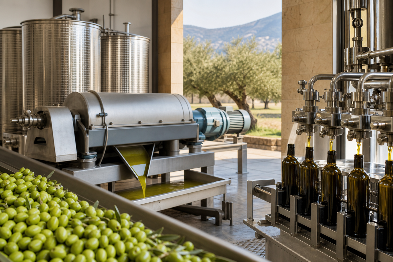 EVOO Extraction Line Engineering & Quality Control: From Orchard to Laboratory