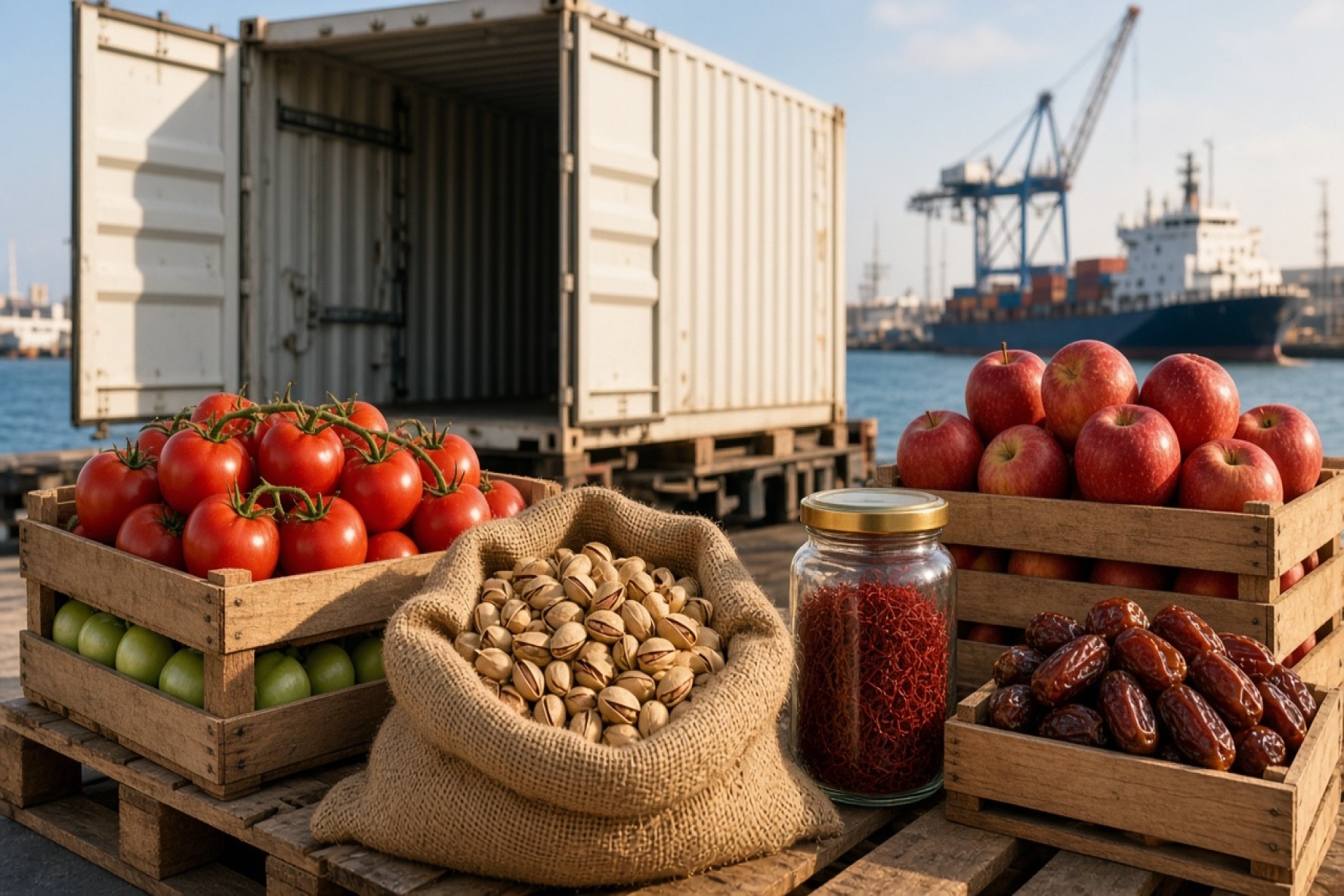 صادرات مواد غذایی ایران به بحرین — میوه تازه، خشکبار، زعفران و فرآورده‌های کنسروی