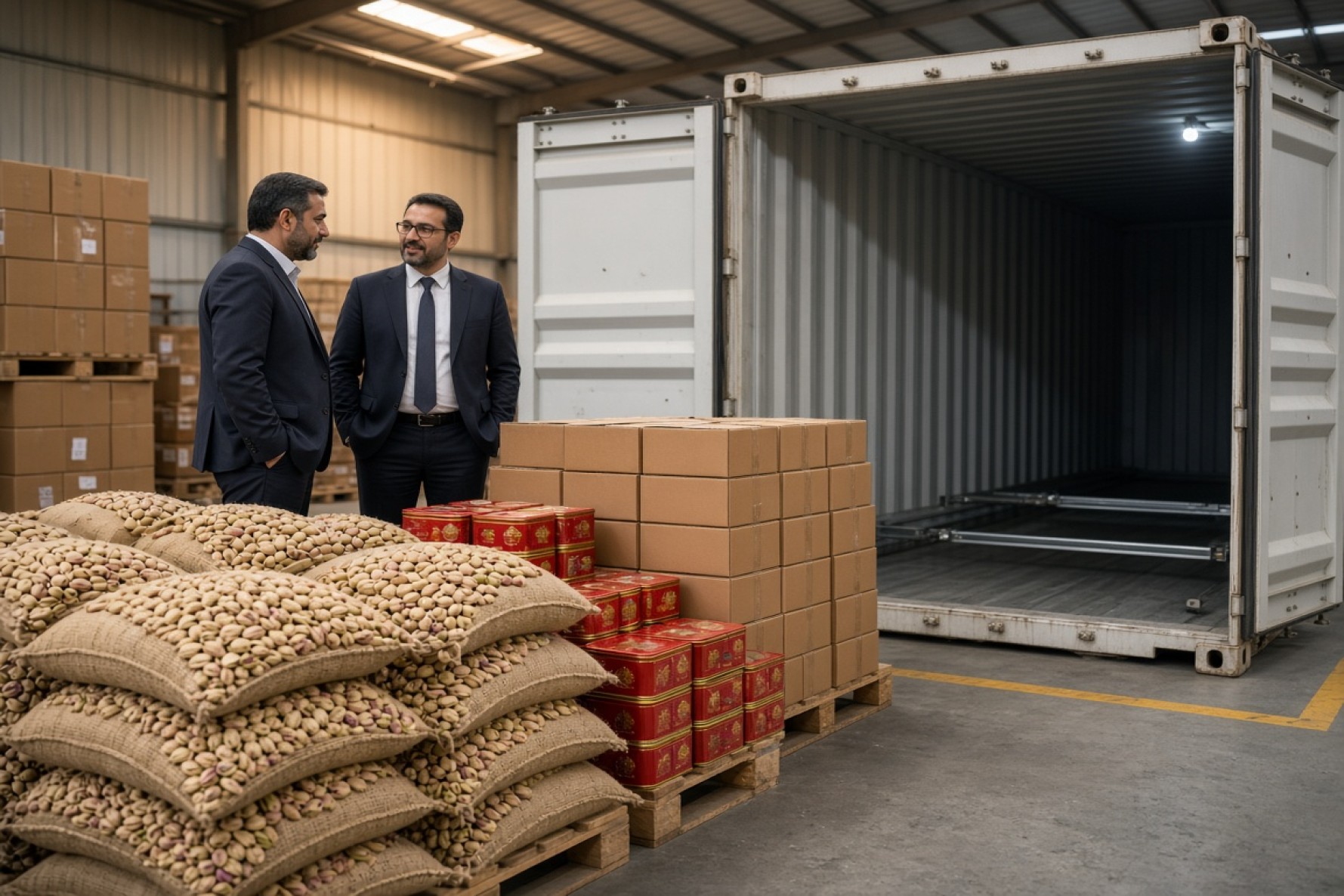 نقشه صادرات مواد غذایی ایران — بازرسی محموله، پالت ISPM و کانتینر reefer