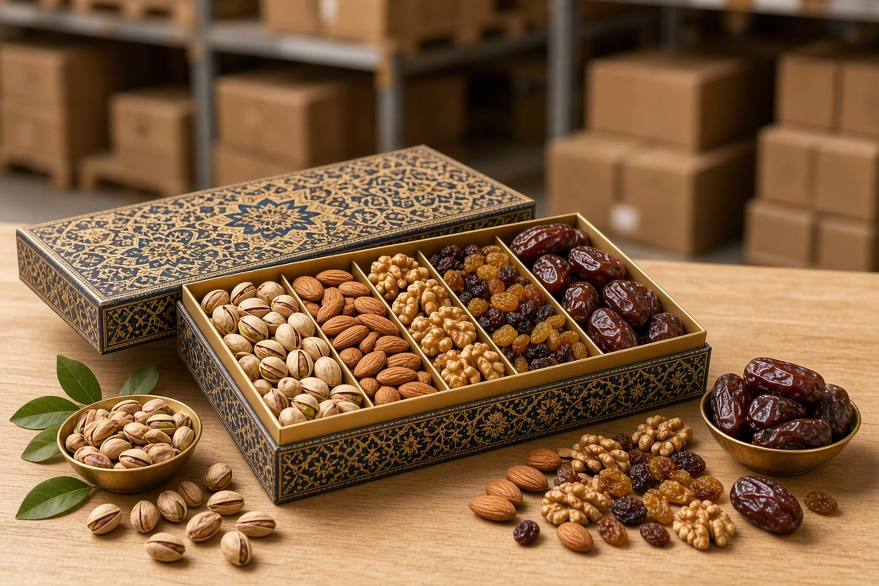 آجیل شیرین و تزیینی ایرانی با بسته‌بندی صادراتی