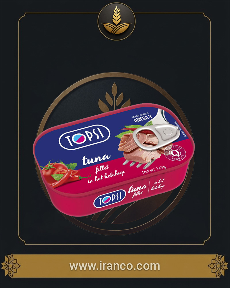 فیله ماهی تون در روغن با طعم کچاپ تند تاپسی ۱۵۰ گرمی