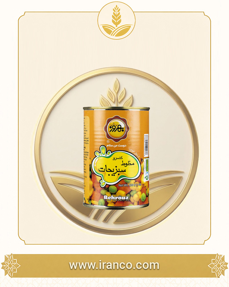 کنسرو مخلوط سبزیجات ۳۸۰ گرمی بهروز