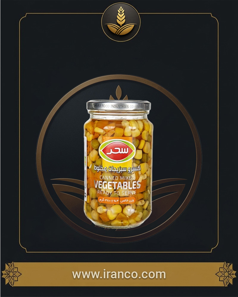 کنسرو سبزیجات مخلوط سحر قوطی ۳۰۰۰ گرم