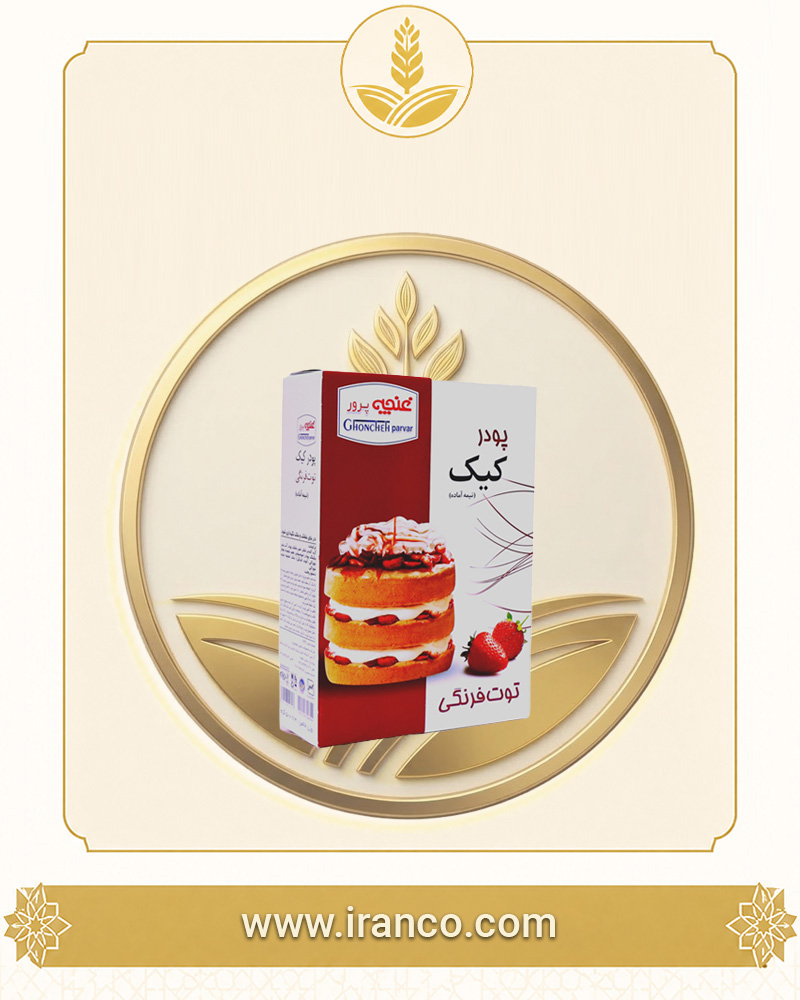 Ghoncheh Strawberry Flavored Semi-Prepared Cake Mix Powder 500g