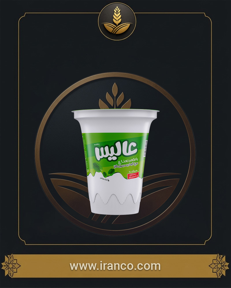 دوغ نعناع بدون گاز لیوانی عالیس ۲۶۰ میلی‌لیتر