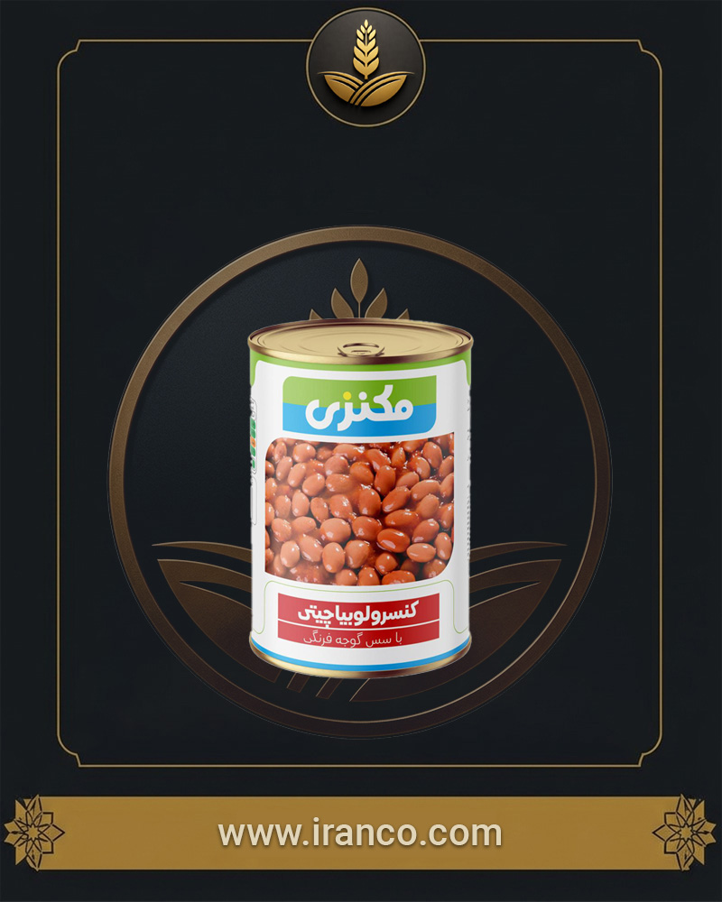 خوراک لوبیا چیتی در سس گوجه‌فرنگی ۴۲۰ گرم مکنزی
