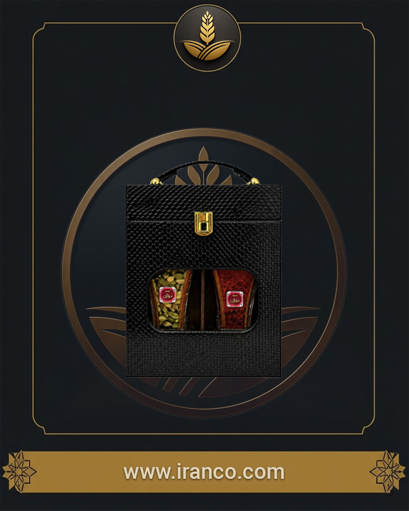 Nojan Upright Luxury Leather Saffron Gift Box