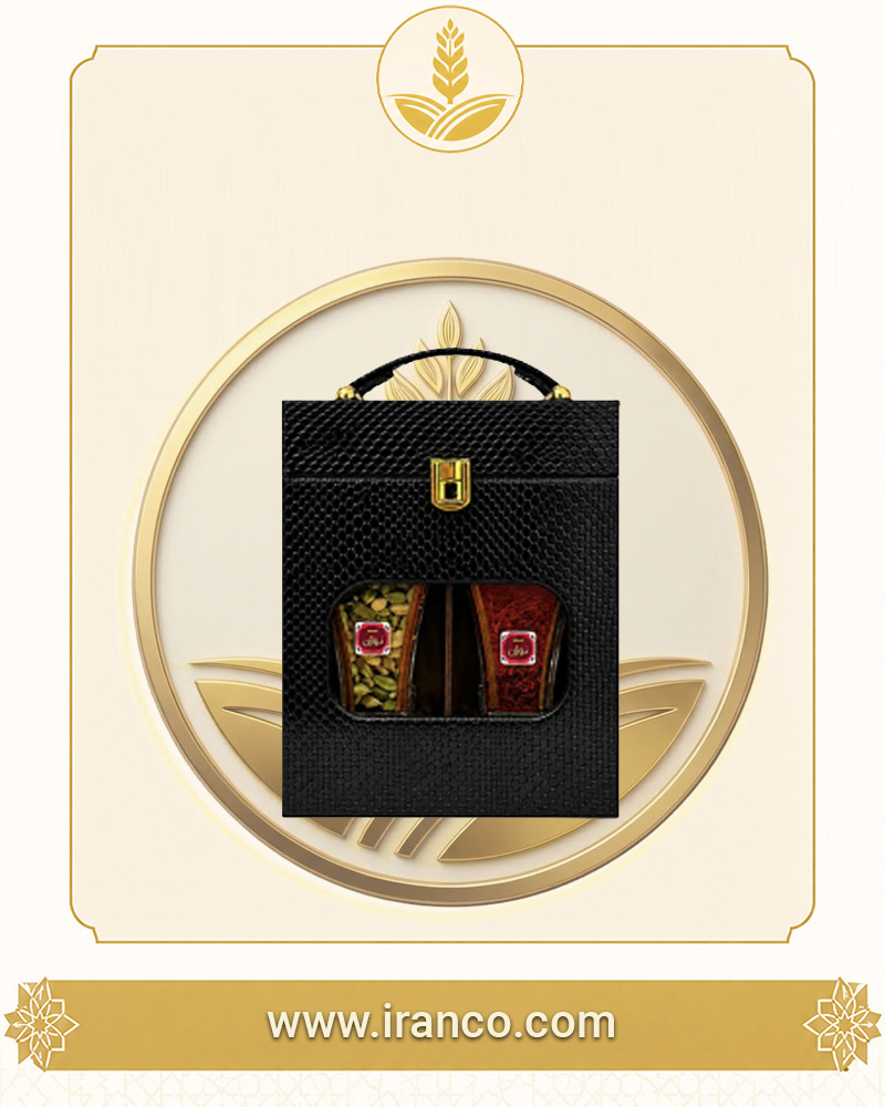 Nojan Upright Luxury Leather Saffron Gift Box